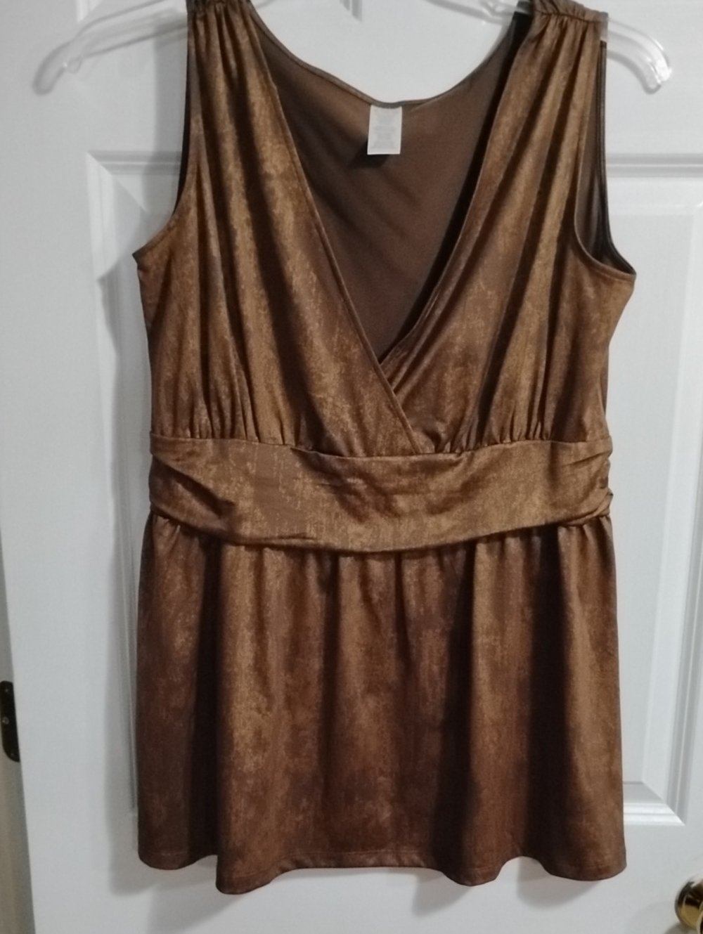 Elegant Brown V-Neck Women’s Dress